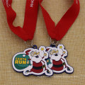 Promotional Custom Enamel Santa Run Medal for Christmas